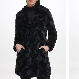 Kenneth Cole Classic Textured Fur Coat